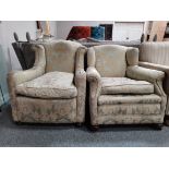 Pair of Howard Style armchairs