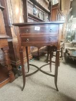 An Edwardian mahogany and inlaid hall chest/ table