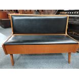 Vintage restaurant booth seat with lift up seat