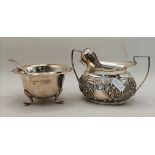 TWO EDWARDIAN SILVER SUGAR BOWLS