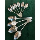 ASSORTED SILVER SPOONS, GEORGIAN AND LATER