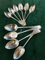 ASSORTED SILVER SPOONS, GEORGIAN AND LATER