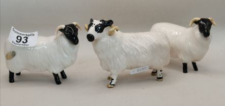x3 Beswick sheep