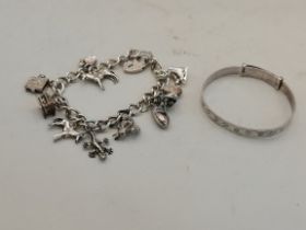 Two silver bracelets