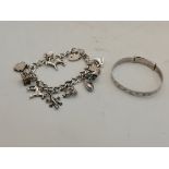 Two silver bracelets