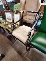 A regency attractive arm chair with can seat and d