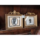 A Pair of 19thC Gilt framed silhouettes