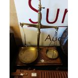 A brass set of shop scales