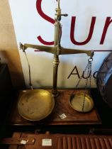 A brass set of shop scales