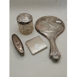 A GROUP OF SILVER DRESSING TABLE ARTICLES