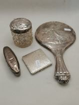 A GROUP OF SILVER DRESSING TABLE ARTICLES