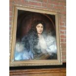 18th century oil of a gentleman with long black wig (John SInclair, Scottish Earl)