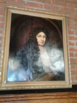 18th century oil of a gentleman with long black wig (John SInclair, Scottish Earl)