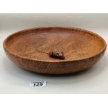 Large Mouseman bowl with mouse in centre