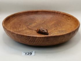 Large Mouseman bowl with mouse in centre