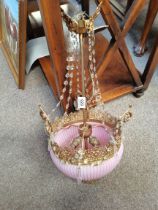 A victorian style hanging centre lamp