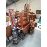 Miscellaneous furniture including drop leaf table, chair, corner unit, plant stand, side table and a