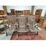 x6 Danish Scancraft Folding wooden Garden chairs