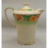 Intricately hand painted Art Deco “Geisha” teapot from Crown Devon, c. 1930s.