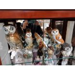 8 x owl and animal figures mainly Beswick