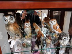 8 x owl and animal figures mainly Beswick