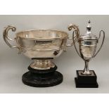 TWO SILVER PRESENTATION CUPS, 20TH CENTURY