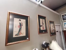 A set of 3 x Chinese prints 60cm x 45cm