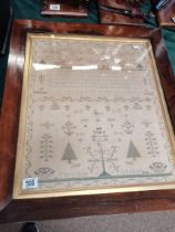 An Antique large sampler by MARY ANN SCHOFIELD 181