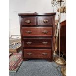 Antique Mahogany 4 ht chest of drawers