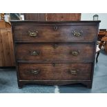 Antique Mahogany 3 Ht chest of drawers