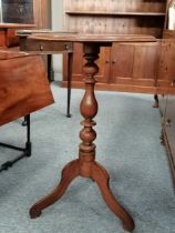 Antique mahogany occasional tri-pod table