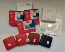 A collection of comparative coins all 50p by the R