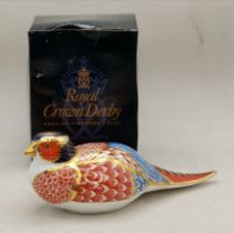 Crown Derby Imari pattern pheasant