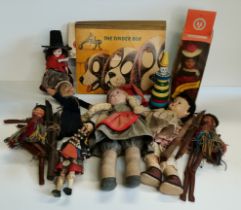 Vintage dolls and pop up book the TInder Box