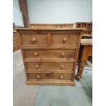 4ht 2 over 3 pine set of drawers