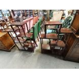 Av pair of Chinese rosewood display shelves