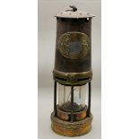 Antique Coal Mining Lamp marked E THomas & Williams Ltd Aberdare 24cm Ht