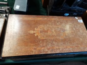 An Antique large musical box with 8 tune and 6 bir