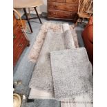 4 x Silver / grey modern rugs