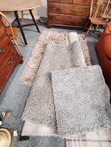 4 x Silver / grey modern rugs