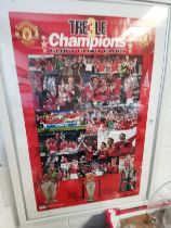Starline Framed Poster Of Manchester United's Treble Victory Scenes with Autographs