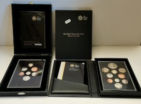 Two Royal Mint UK proof coin sets, 2008 and 2012