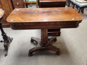 Antique rosewood card table