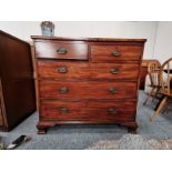 Antique Mahogany 4 Ht chest of drawers
