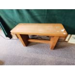A mouseman style 80cm ~Yorkshire Oak stool