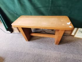 A mouseman style 80cm ~Yorkshire Oak stool