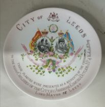 City of Leeds Commemorative plate coronation postponed owing to sudden illness