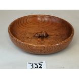 Small Mouseman Bowl with carved mouse in the middle