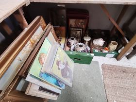 Collection of pictures, and china items etc