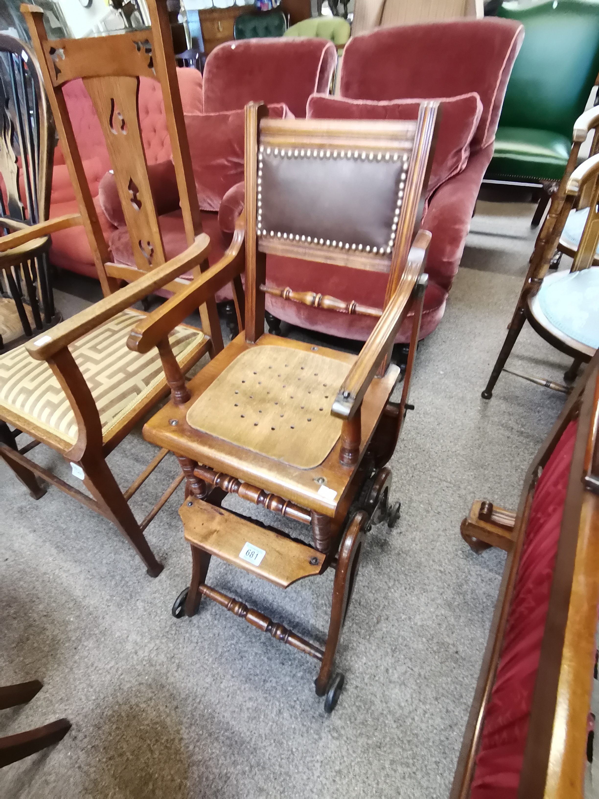 A Victorian metamorphic babies chair